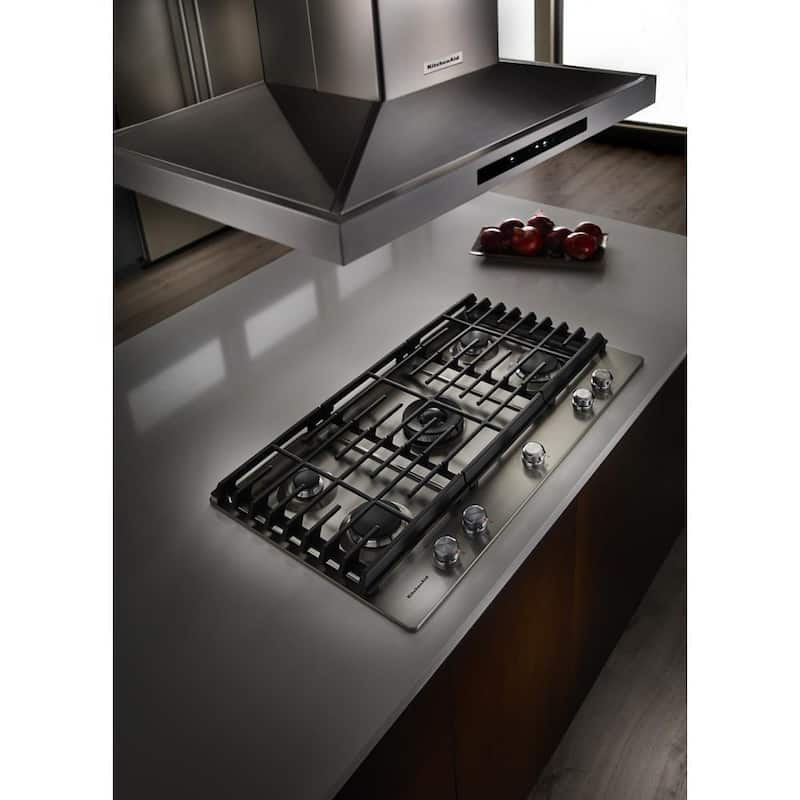 KitchenAid 36" 5Burner Gas Cooktop KCGS556ESS On Sale Bed Bath